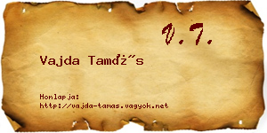 Vajda Tamás névjegykártya